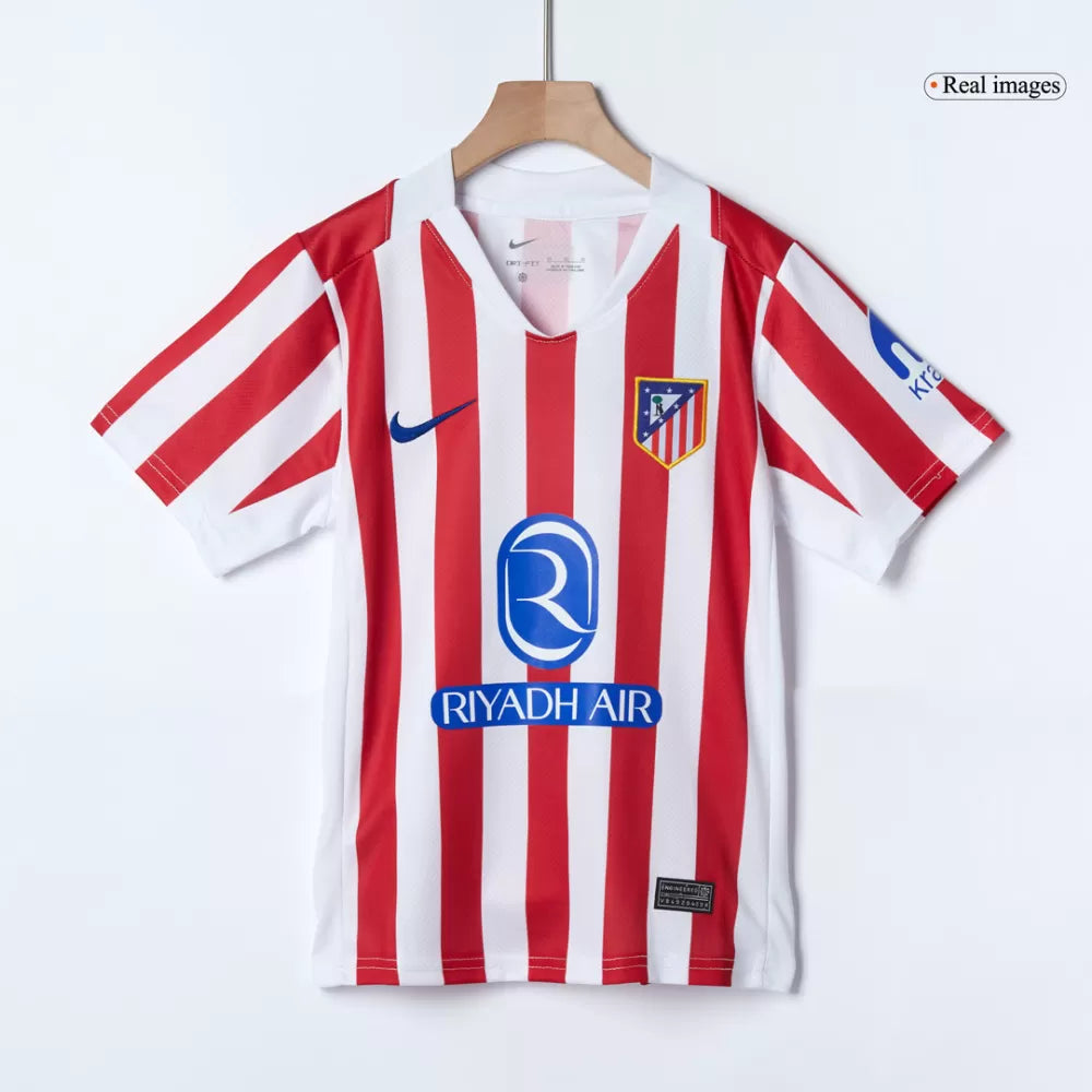 KIDS ATLETICO MADRID HOME SOCCER JERSEY KIT 2025/26
