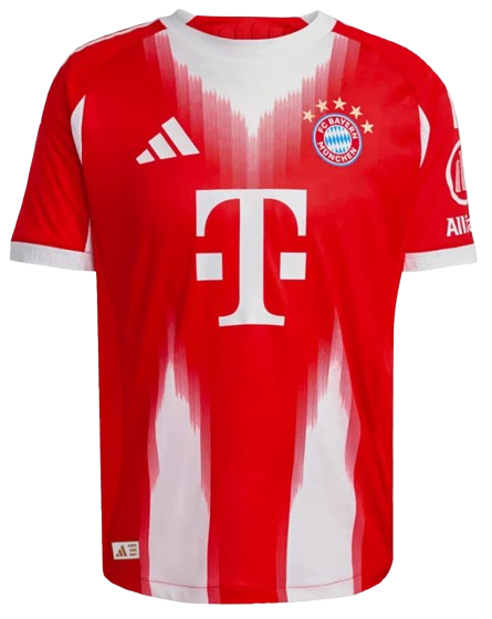 BAYERN MUNICH OLISE #17 HOME SOCCER JERSEY AUTHENTIC 2025/26