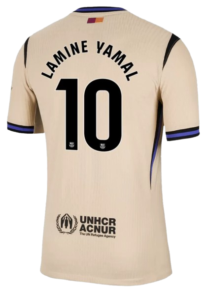 BARCELONA LAMINE YAMAL #10 AWAY SOCCER JERSEY AUTHENTIC 2025/26 UCL