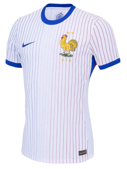 MEN'S AUTHENTIC FRANCE AWAY SOCCER JERSEY SHIRT EURO - PLAYER VERSION