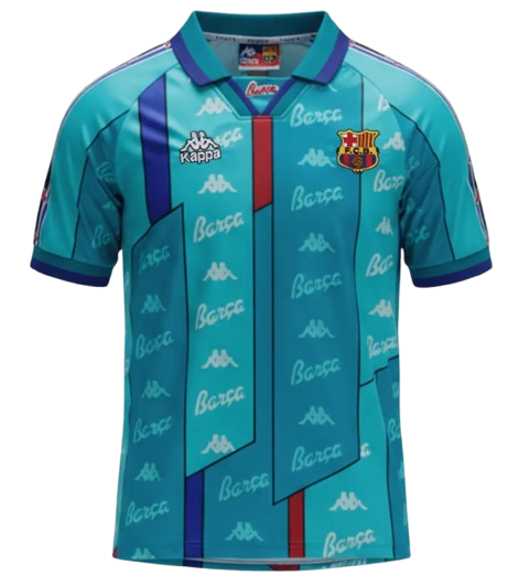 RETRO 1996/97 BARCELONA AWAY SOCCER JERSEY