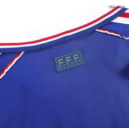 RETRO 1998 WORLD CUP ZIDANE #10 FRANCE HOME SOCCER JERSEY