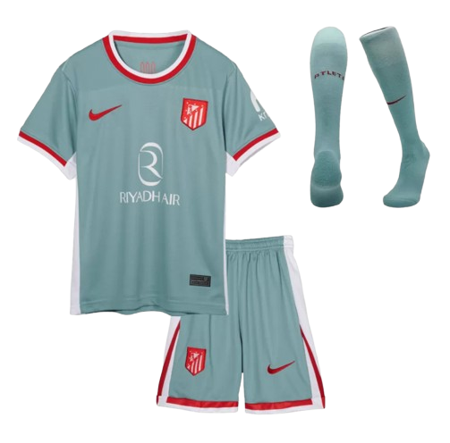 KIDS ATLETICO MADRID AWAY SOCCER JERSEY FULL KIT