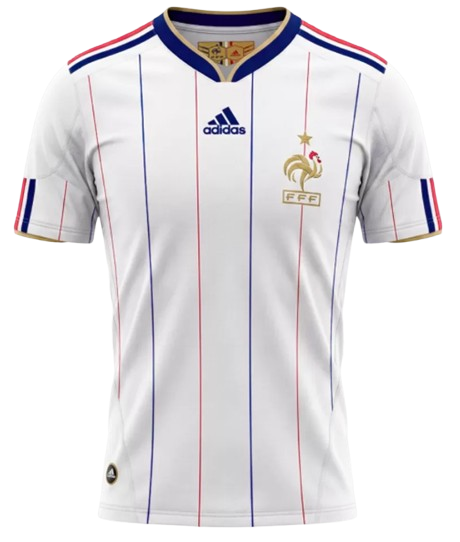 RETRO 2010 FRANCE AWAY SOCCER JERSEY