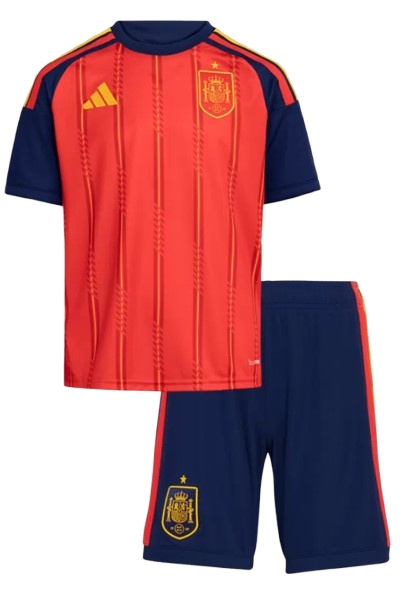 KIDS SPAIN HOME SOCCER JERSEY KIT 2026