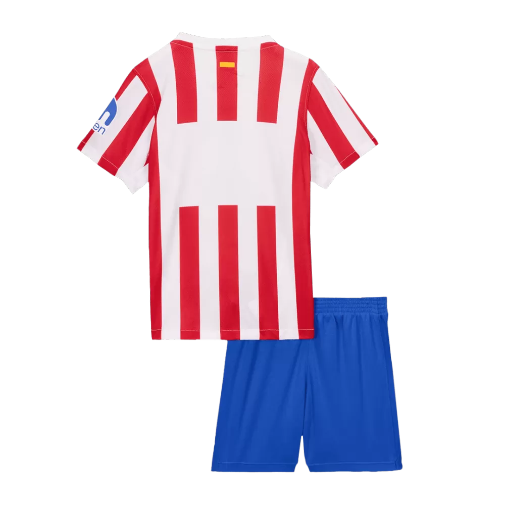 KIDS ATLETICO MADRID HOME SOCCER JERSEY KIT 2025/26