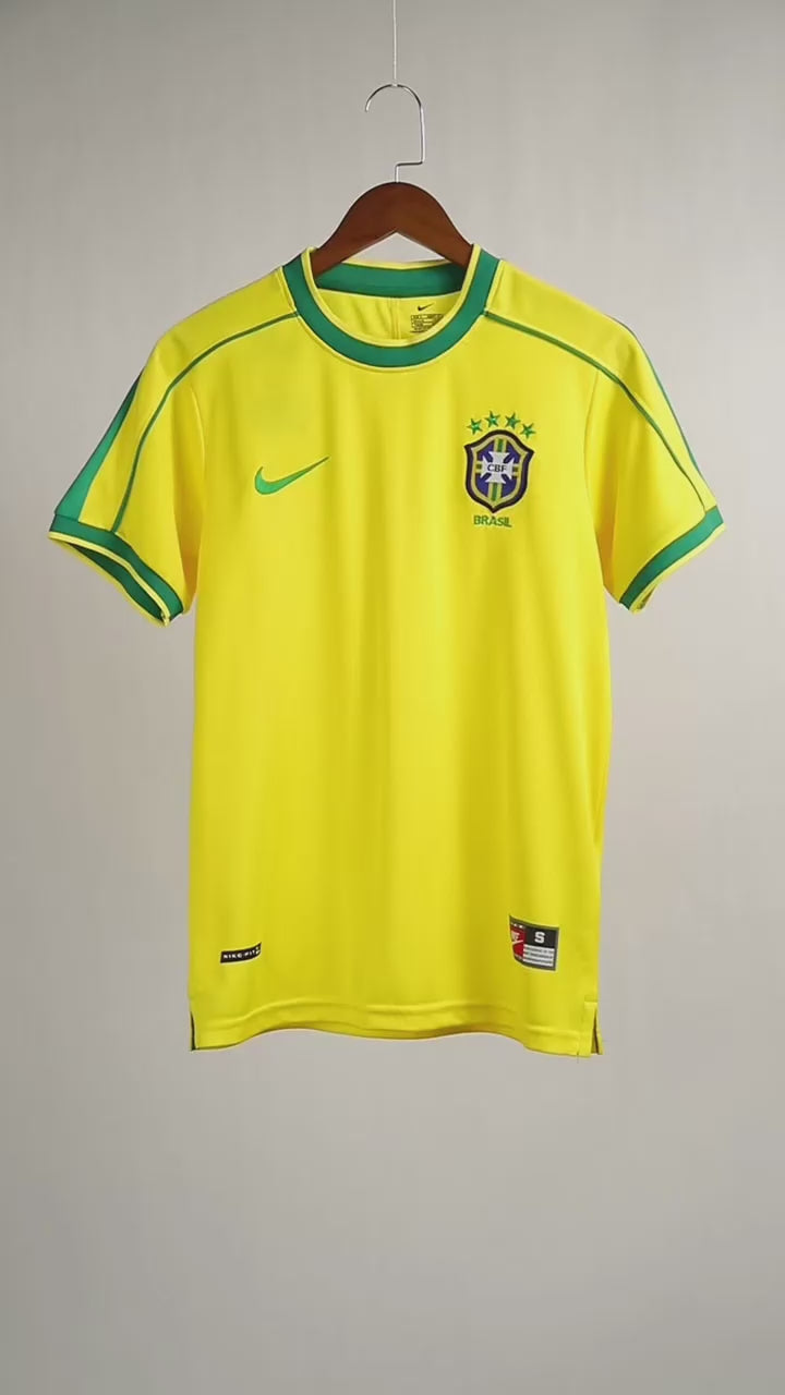 RIVALDO #10 Brazil Retro Jersey Home Soccer Shirt 1998 -World Cup