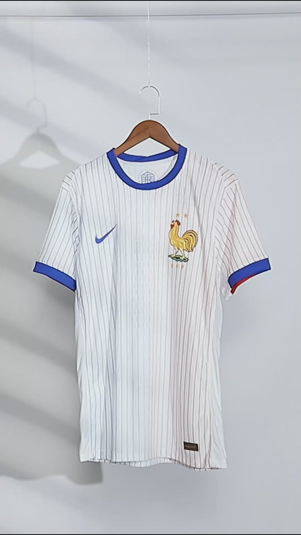 MEN'S AUTHENTIC FRANCE AWAY SOCCER JERSEY SHIRT EURO - PLAYER VERSION